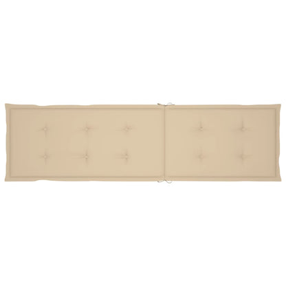 Terrasstoel Met Voetensteun En Kussen Massief Acaciahout Beige