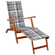 Terrasstoel acaciahout 167x56x75 cm verstelbaar met voetensteun