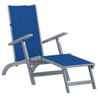 Terrace Chair with Footrest and Cushion Solid Acacia Wood