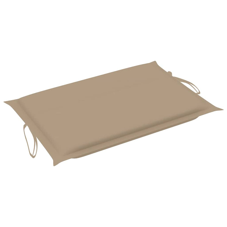Ligbed Met Kussen Massief Acaciahout Grijs Beige