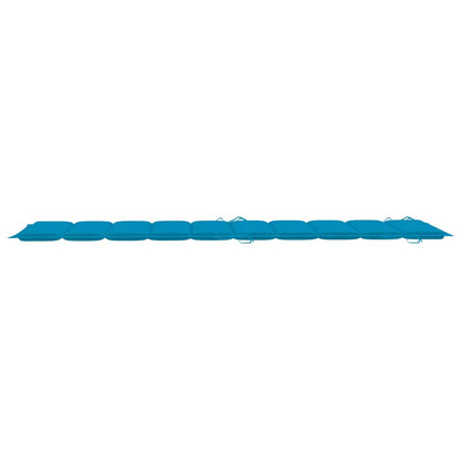 Ligbed Met Kussen Massief Acaciahout Grijs Blauw