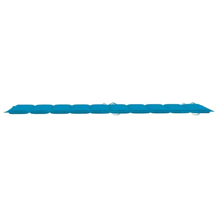 Ligbed Met Kussen Massief Acaciahout Grijs Blauw