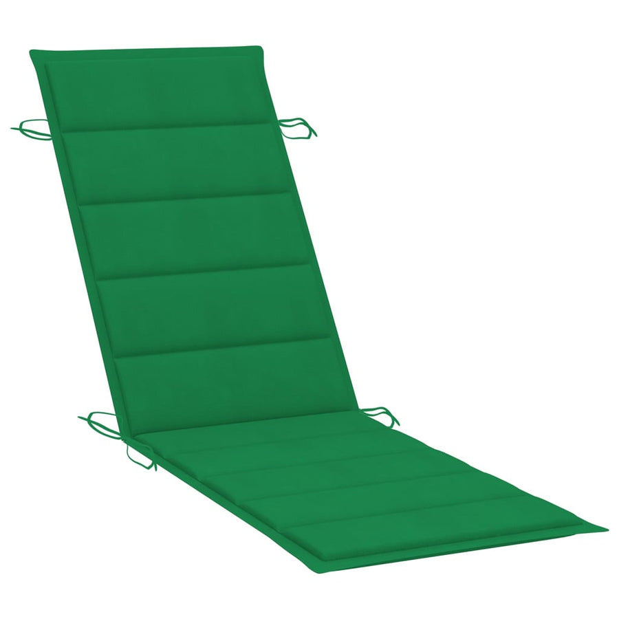 Ligbed Met Kussen Massief Acaciahout Grijs Groen