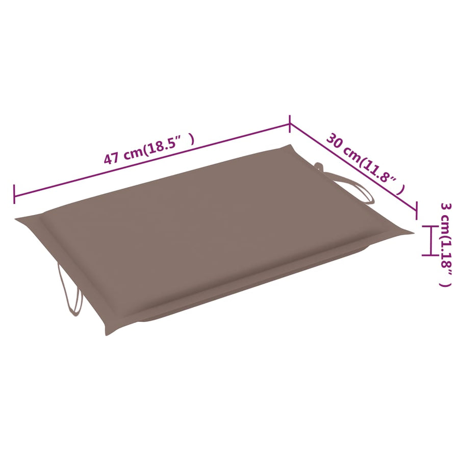 Ligbed Met Kussen Massief Acaciahout Grijs 1 Taupe