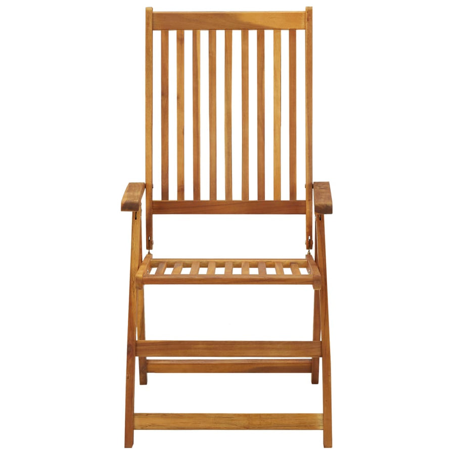 Tuinstoelen Inklapbaar Met Kussens Massief Acaciahout Grijs 3 120 x 50 x 3 cm