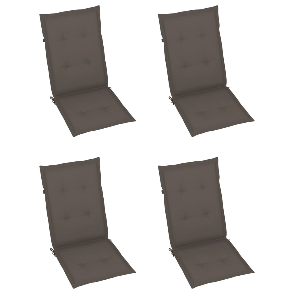 Tuinstoelen 3 st inklapbaar met kussens massief acaciahout