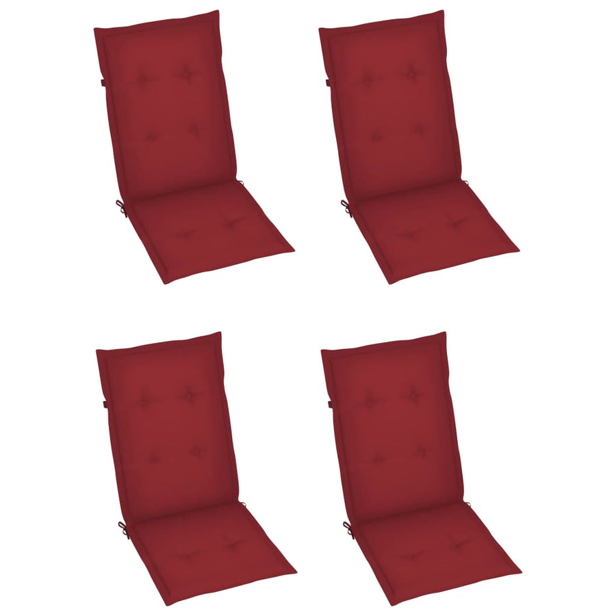 Tuinstoelen 3 st inklapbaar met kussens massief acaciahout