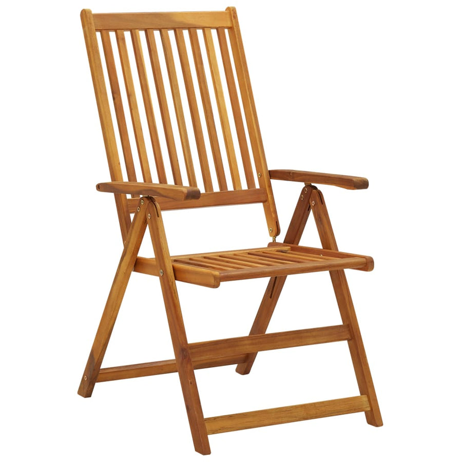 Tuinstoelen 3 st inklapbaar met kussens massief acaciahout