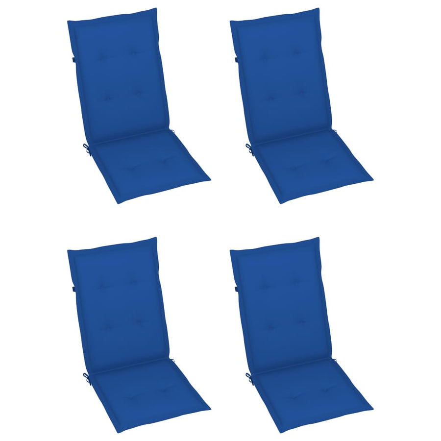 Tuinstoelen 3 st inklapbaar met kussens massief acaciahout