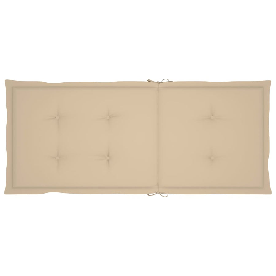 Tuinstoelen 6 St Inklapbaar Met Kussens Massief Acaciahout 120 x 50 x 3 cm Beige