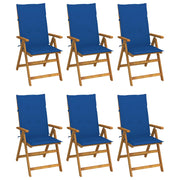 Tuinstoelen 6 st massief acaciahout inklapbaar