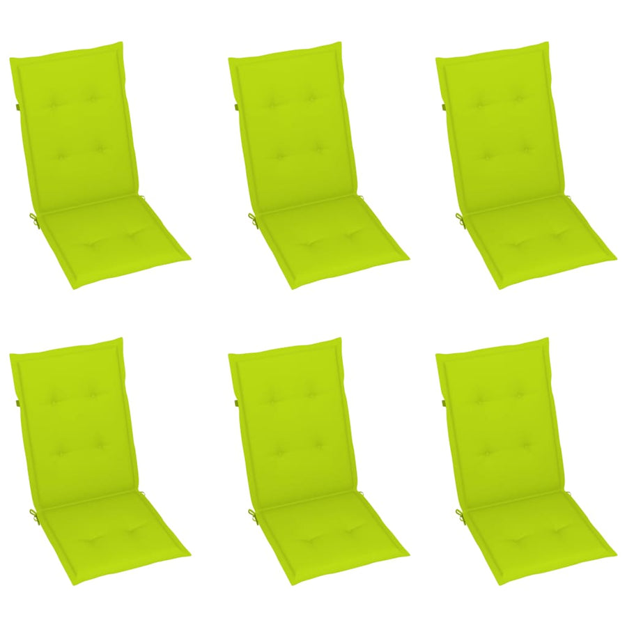 Tuinstoelen 6 st inklapbaar met kussens massief acaciahout