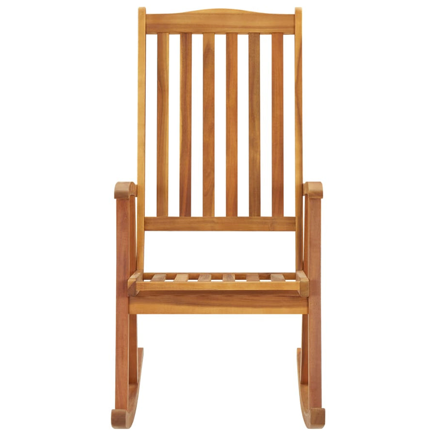 Schommelstoel Met Kussens Massief Acaciahout Blauw
