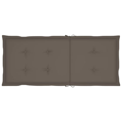 Schommelstoel Met Kussens Massief Acaciahout 120 x 50 x 3 cm Taupe