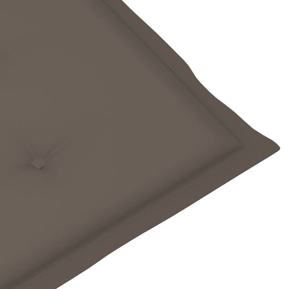 Schommelstoel Met Kussens Massief Acaciahout 120 x 50 x 3 cm Taupe
