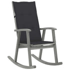 Rocking Chair With Cushions Solid Acacia Wood Grey Anthracite