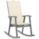 Rocking Chair with Cushions Solid Acacia Wood Grey