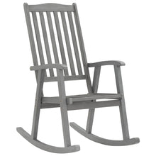 Schommelstoel Met Kussens Massief Acaciahout Grijs Taupe