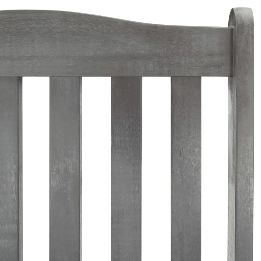 Schommelstoel Met Kussens Massief Acaciahout Grijs Taupe