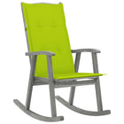 Rocking Chair with Cushions Solid Acacia Wood Grey