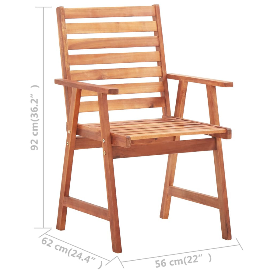 Tuinstoelen 3 St Met Kussens Massief Acaciahout Antraciet