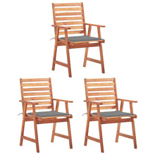 Tuinstoelen Met Kussens Massief Acaciahout 3 Grijs