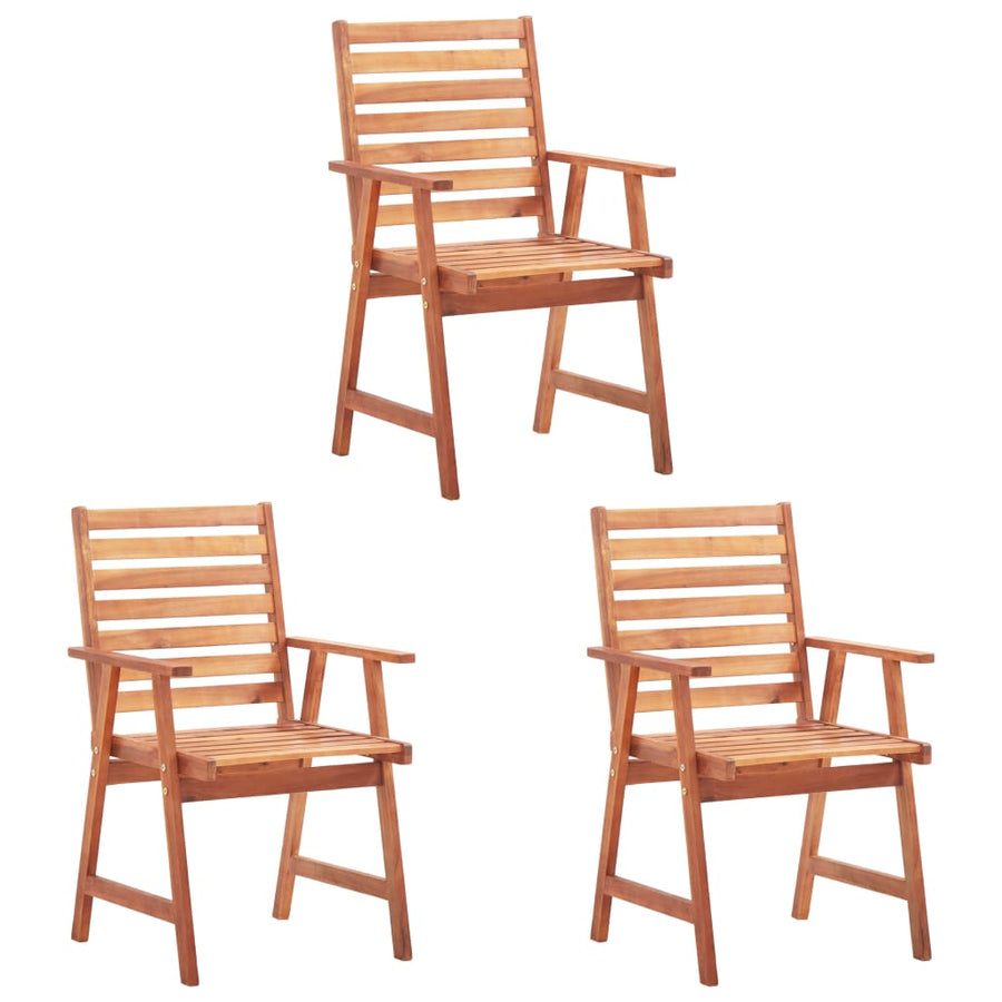 Tuinstoelen Met Kussens Massief Acaciahout 3 Wijnrood