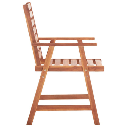 Tuinstoelen Met Kussens Massief Acaciahout 3 Wijnrood