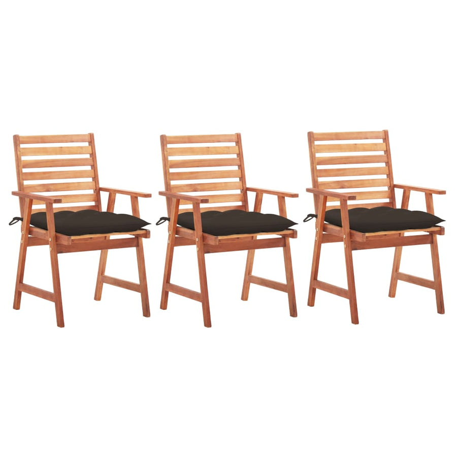 Tuinstoelen Met Kussens Massief Acaciahout 3 Taupe