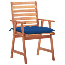 Tuinstoelen 3 St Met Kussens Massief Acaciahout koningsblauw