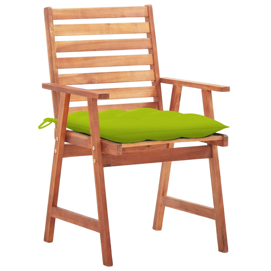 Tuinstoelen 3 St Met Kussens Massief Acaciahout Heldergroen