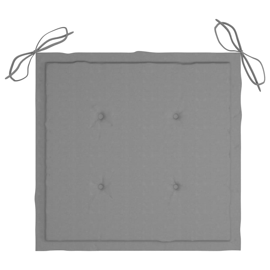 Tuinstoelen Inklapbaar Met Kussens Massief Acaciahout 2 Grijs
