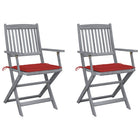 Tuinstoelen inklapbaar massief acaciahout set 2