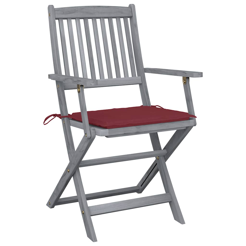 Tuinstoelen Inklapbaar Met Kussens Massief Acaciahout 2