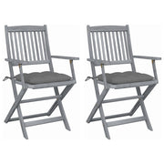 Tuinstoelen 2 st inklapbaar massief acaciahout