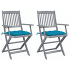 Tuinstoelen 2 st inklapbaar massief acaciahout
