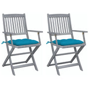 Tuinstoelen 2 st inklapbaar massief acaciahout