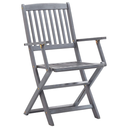 Tuinstoelen Inklapbaar Met Kussens Massief Acaciahout 2 lichtblauw