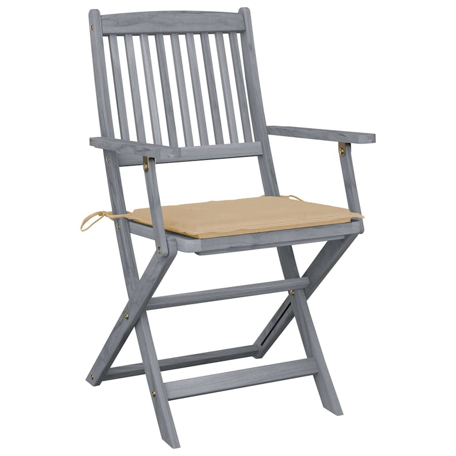 Tuinstoelen 4 St Inklapbaar Met Kussens Massief Acaciahout