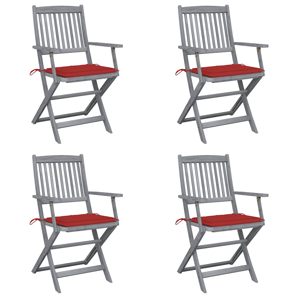 Tuinstoelen Inklapbaar Met Kussens Massief Acaciahout 4
