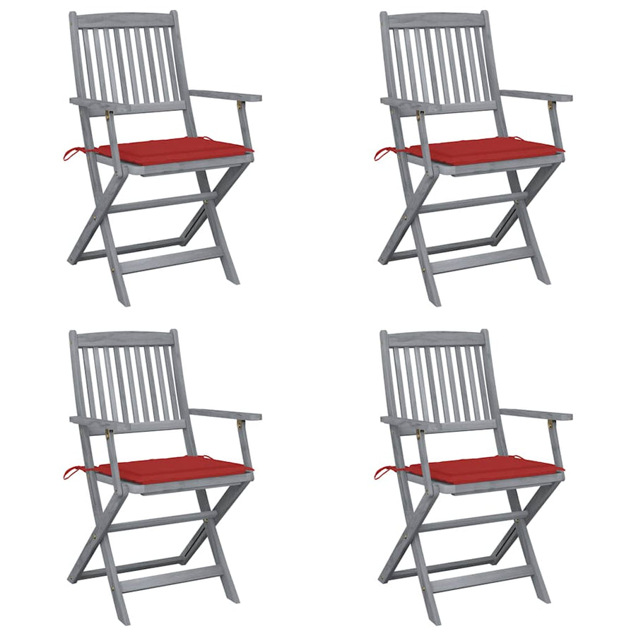 Tuinstoelen Inklapbaar Met Kussens Massief Acaciahout 4