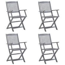 Tuinstoelen 4 St Inklapbaar Met Kussens Massief Acaciahout Taupe