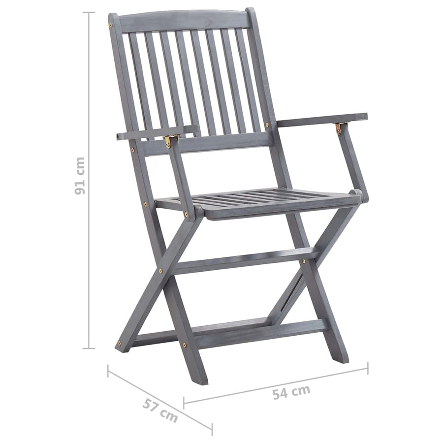 Tuinstoelen 4 St Inklapbaar Met Kussens Massief Acaciahout koningsblauw