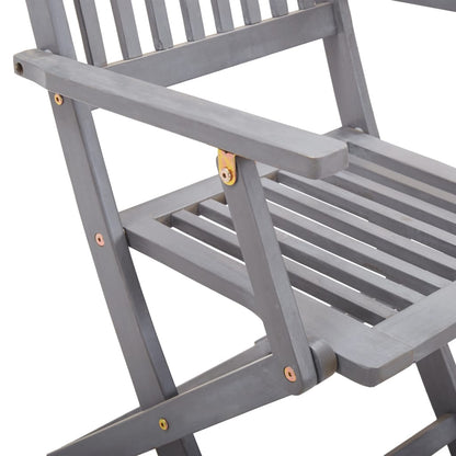 Tuinstoelen Inklapbaar Met Kussens Massief Acaciahout 4 Grijs