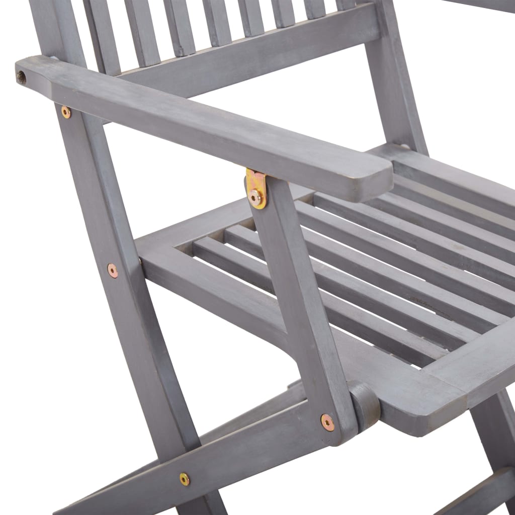 Tuinstoelen Inklapbaar Met Kussens Massief Acaciahout 4 Crème