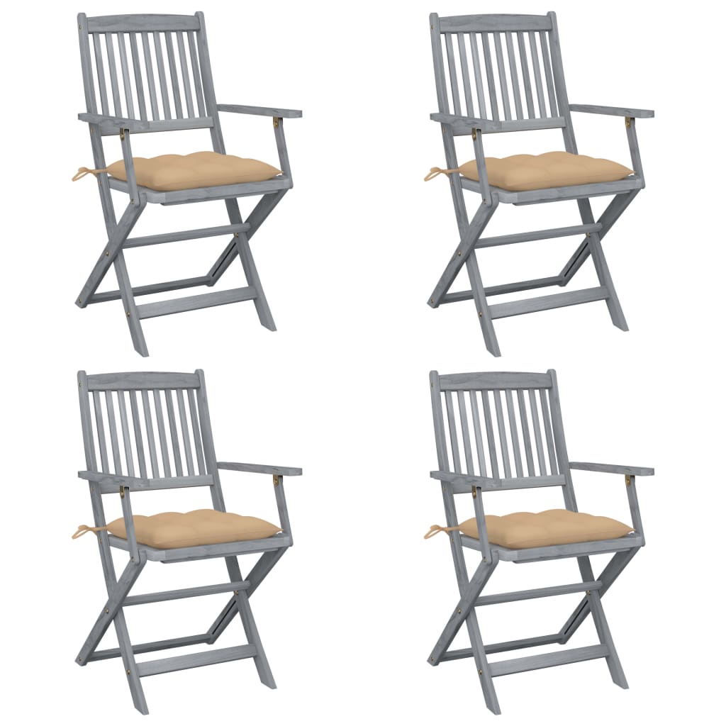 Tuinstoelen Inklapbaar Met Kussens Massief Acaciahout 4