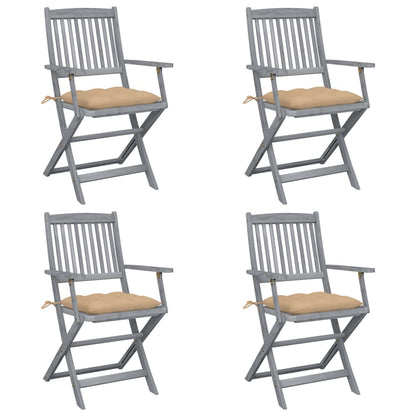 Tuinstoelen Inklapbaar Met Kussens Massief Acaciahout 4