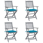 Tuinstoelen 4 stuks inklapbaar massief acaciahout