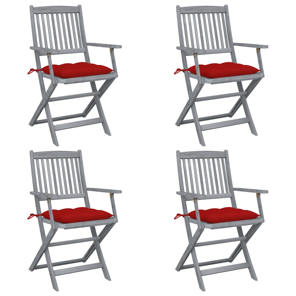 Tuinstoelen Inklapbaar Met Kussens Massief Acaciahout 4