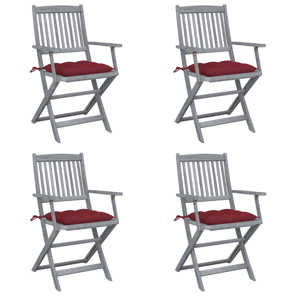 Tuinstoelen Inklapbaar Met Kussens Massief Acaciahout 4